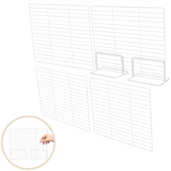 WRISTBIQUE 1-Pack Freezer Storage Dividers White Mesh Grid Stainless Steel Organizers for Supermarket and Home Use