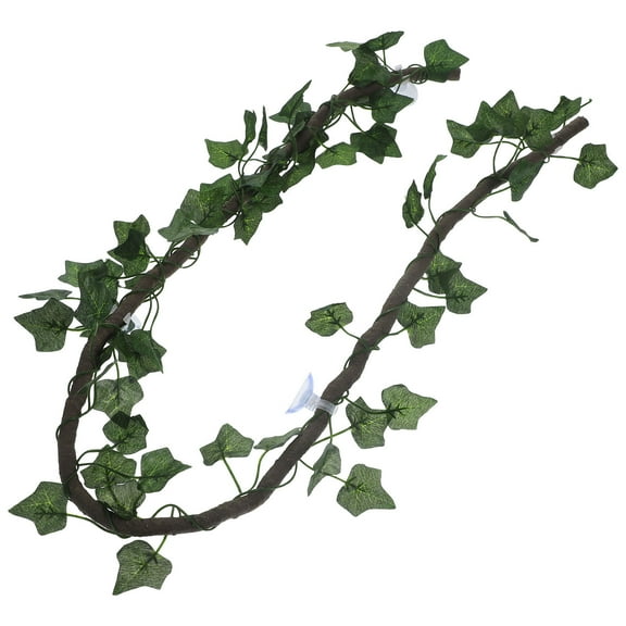 WRISTBIQUE 1Pack Green Jungle Vines Artificial Leaf for Reptiles Lizards Chameleons Aquarium Decor 39.4in