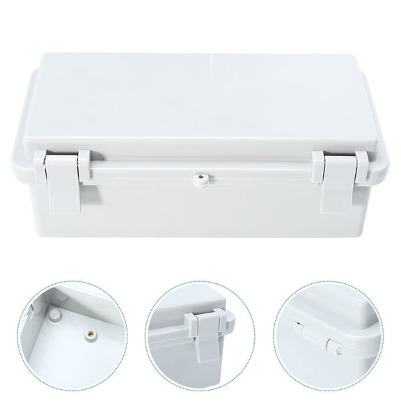WRISTBIQUE Weatherproof Outdoor Electrical Junction Box, White ABS Plastic Enclosure for Connections
