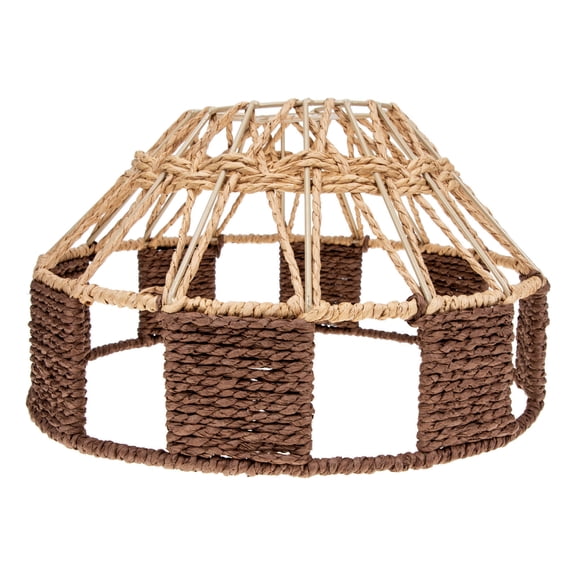 WRISTBIQUE 1Pack Multi Color Iron Paper String Round Pendant Lamp Shade for Ceiling Lights Kitchen Bedroom 11.8x6.7in