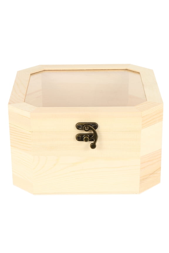 1Pack Ring Carrier Box Timber Material Simple Style for Accessories