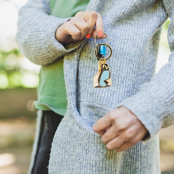 WRISTBIQUE 1Pack Swimmer Keychain Zinc Alloy Elegant Design Swim Jewelry For Men