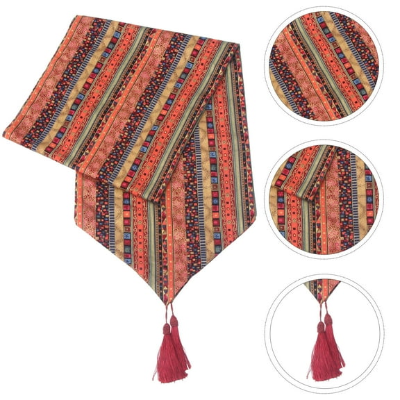 WRISTBIQUE 1-Pack Dark Red Linen Table Cover for Hawaii Party Decorations, Perfect for Hosts and Event Settings
