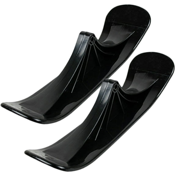 WRISTBIQUE 1 Pair Black Outdoor Snow Scooter Ski Sled PE Material Easy to Install Winter Fun