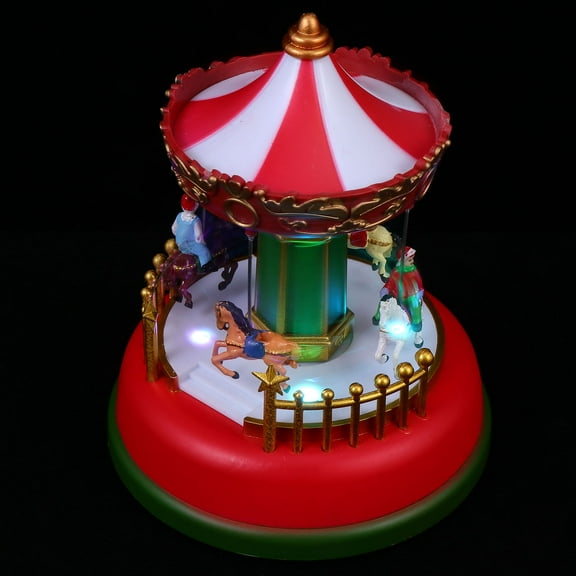 WRISTBIQUE Christmas Party Decorations Red Plastic 1Pc Merry Go Round