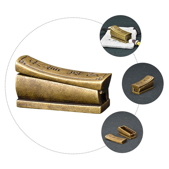 WRISTBIQUE 1Pc Golden Brass Coffin Collectible Gift for Housewarming Decor