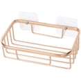 thumbnail image 1 of WRISTBIQUE 1Pc Golden Aluminum Suction Cup Tissue Box Holder with Dry and Clean Maintenance for Bathroom Storage, 1 of 7
