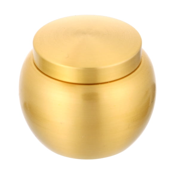 WRISTBIQUE 1Pc Copper Powder Jar Sealed Storage Tank Decorative Tea Canister for Home