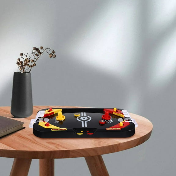 WRISTBIQUE 1Pc Black Table Ice Hockey Game for Two Players Entertaining Table Game