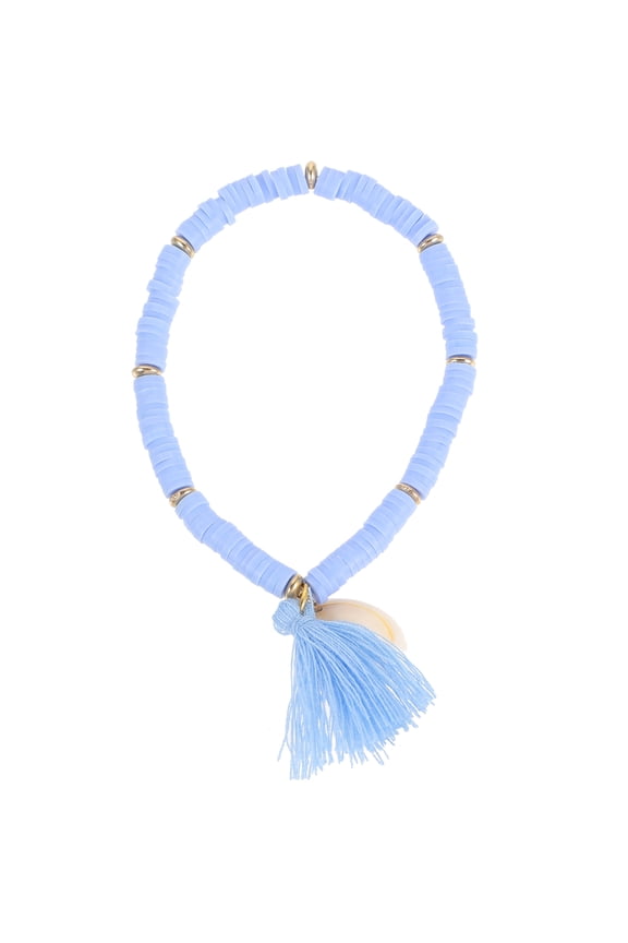 Vintage Tassel Bracelet with Ethnic Shell Chain, 1Pc Boho Jewelry Accessory for Women and Teens