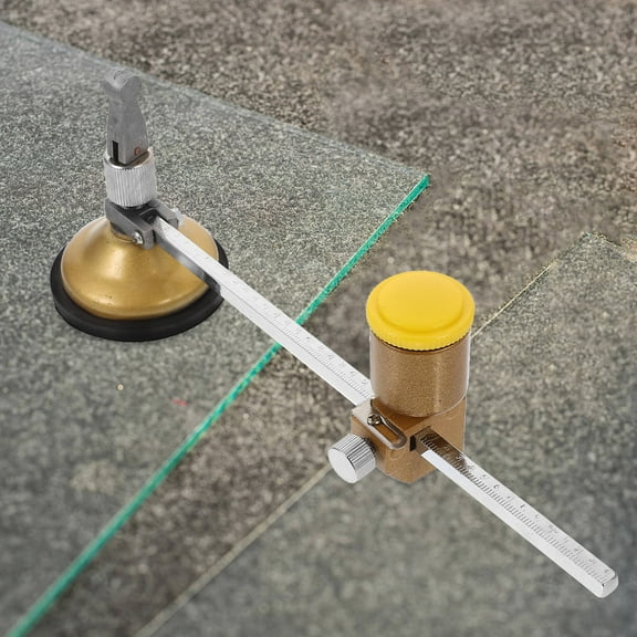 WRISTBIQUE 1Pcs Aluminum Alloy and Rubber Material Circle Maker Tool for Glass and Ceramics Cutting