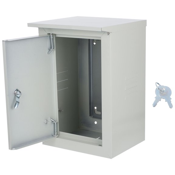 WRISTBIQUE Beige Metal Electrical Breaker Box Outdoor Wall Mounted Weatherproof Junction Box for Home