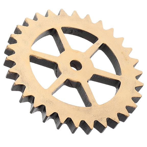 WRISTBIQUE Rustic Wall Decor Gear Wall Decoration Wood Golden Adults Living Room 1Pcs