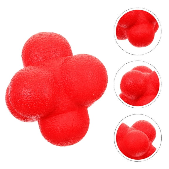 WRISTBIQUE Agility Training Hexagonal Fitness Ball Red TPR 1Pack