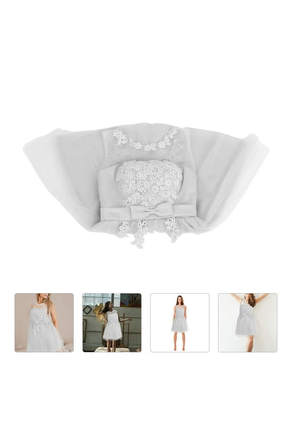 1Pcs Lace Junior Formal Dresses Transparent Elastic Fit for Wedding Celebration