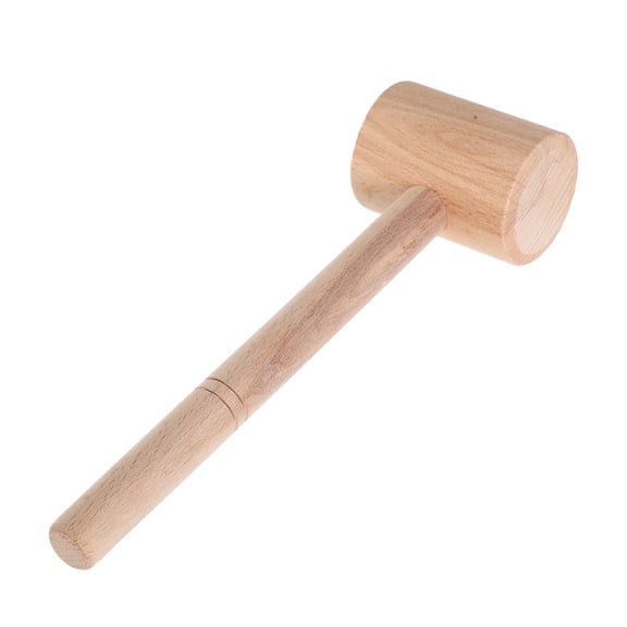 WRISTBIQUE Seafood Utensils Wood Mallet Beige 1Pcs for Opening Crabs Home Users