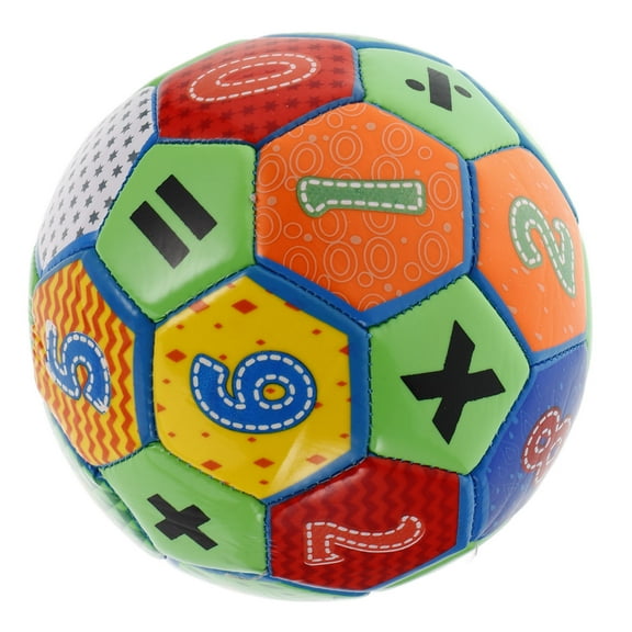 WRISTBIQUE 1Pcs Multi Colorful Design Soccer Ball for Kids and Toddlers Indoor Play Early Learning Inflatable Toy 5.9In