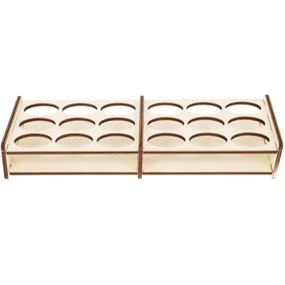 Wooden Paint Rack Organizer with 18 Holes, DIY Art Tools Storage Stand, Pigment Bottle Holder, Craft Paint Cabinet Organizer