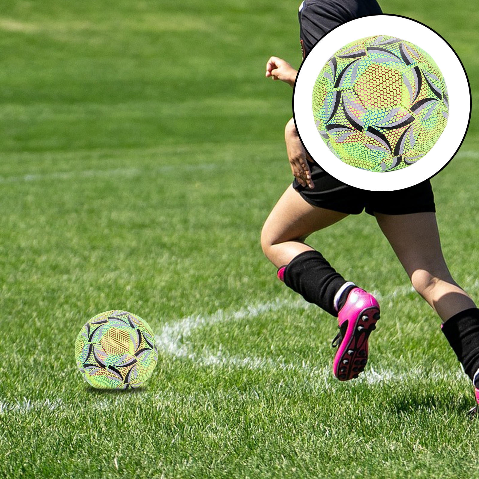 WRISTBIQUE Glow in Dark Soccer Ball for Training with Enhanced Visibility and Durable Design