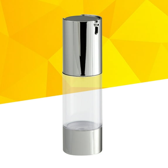WRISTBIQUE 1Set Clear Airless Pump Bottle for Lotion with Travel Friendly Design