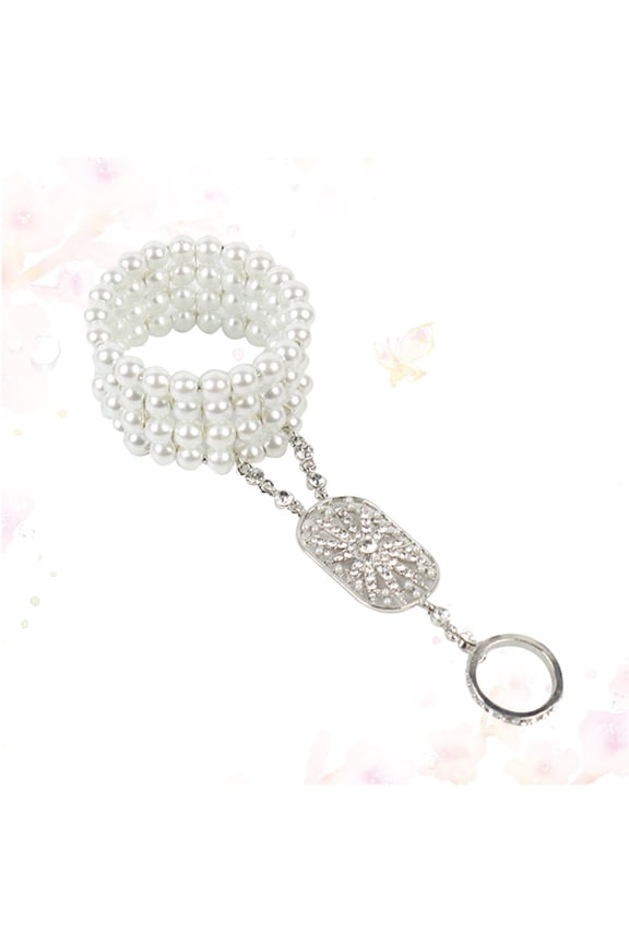 1Pcs Bridal Bracelets for Women Vintage Rhinestone Elasticity Hand Chain Jewelry