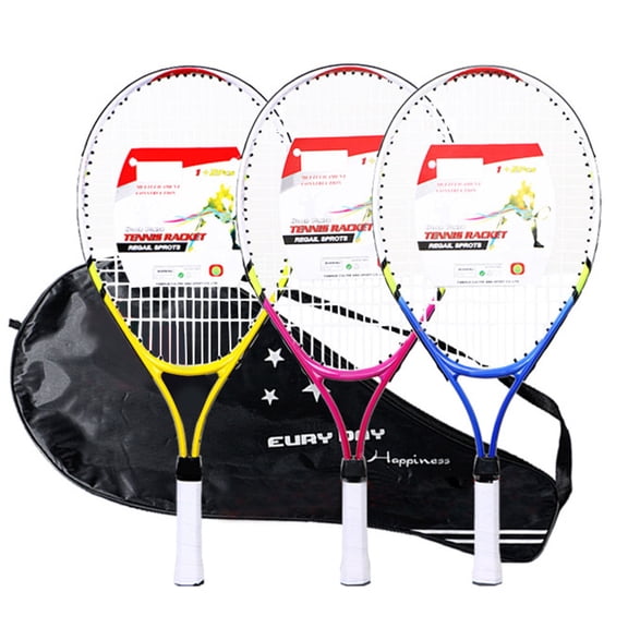 WRISTBIQUE 1Set Blue Alloy Tennis Racket for Teens with Oxford Storage Bag Durable and Practical