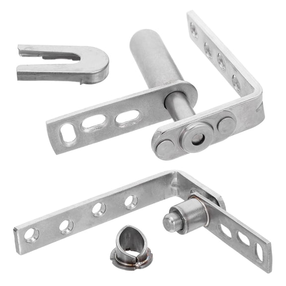 WRISTBIQUE 1Set Automatic Gravity Return Hinge Stainless Steel Double Swing Saloon Door Hardware Plated Silver