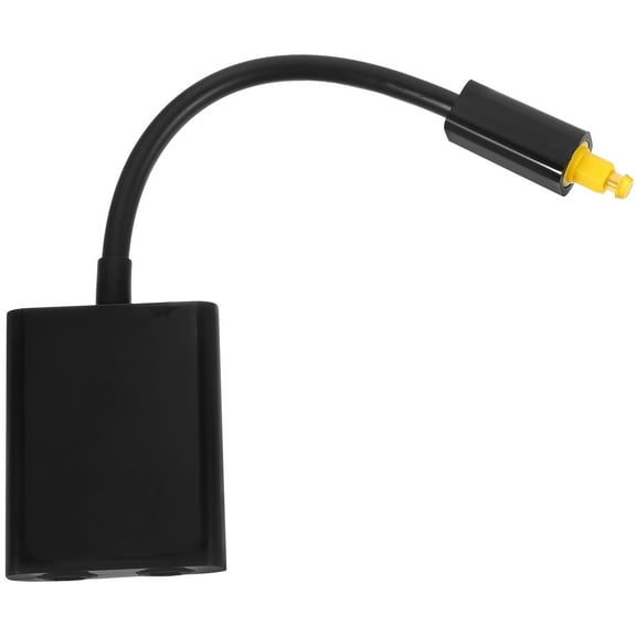 WRISTBIQUE 1Set Black Plastic Digital Optical Audio Splitter for Home Theater and Sound System Setup