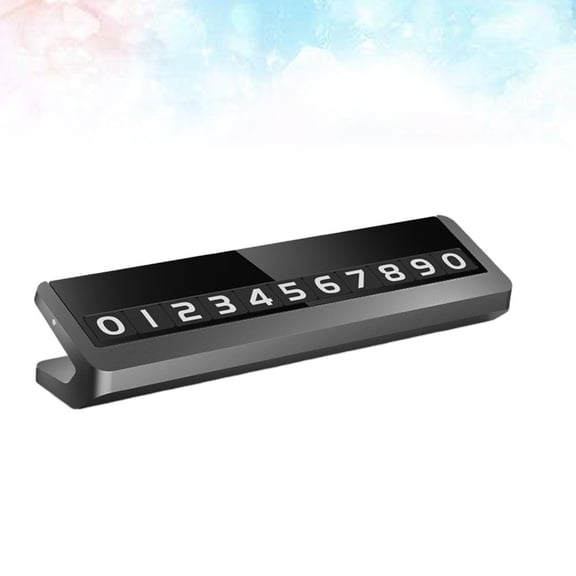 WRISTBIQUE Car Parking Card Black with Beautiful Night Light and Simple Installation for Phone Numbers