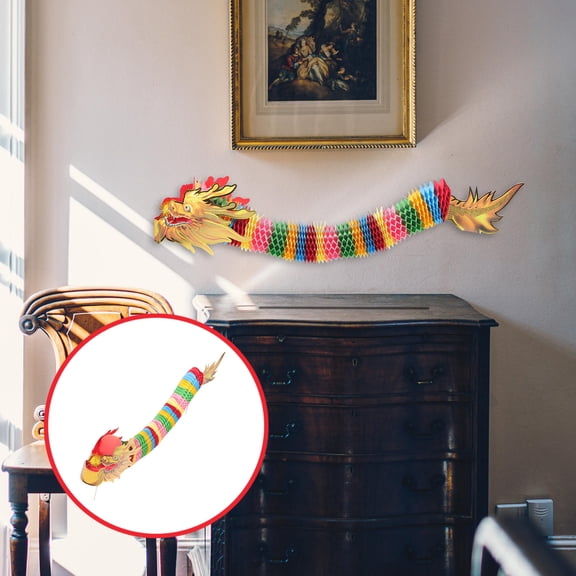 WRISTBIQUE 1Set Chinese Style Lantern Dragon Shaped Pendant for Spring Users Event Organizers 15.7X9.8In