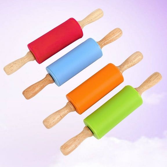 WRISTBIQUE Embossing Rolling Pin Silica Gel Baking Assistance Families Baking 1Set