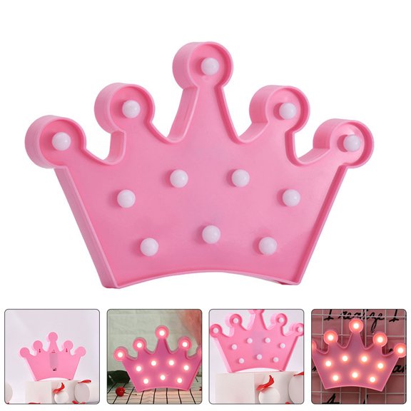 WRISTBIQUE 1Set Crown Night Light 10.4x6.7x1.2in Creative Ornament for Christmas and Birthday Decor