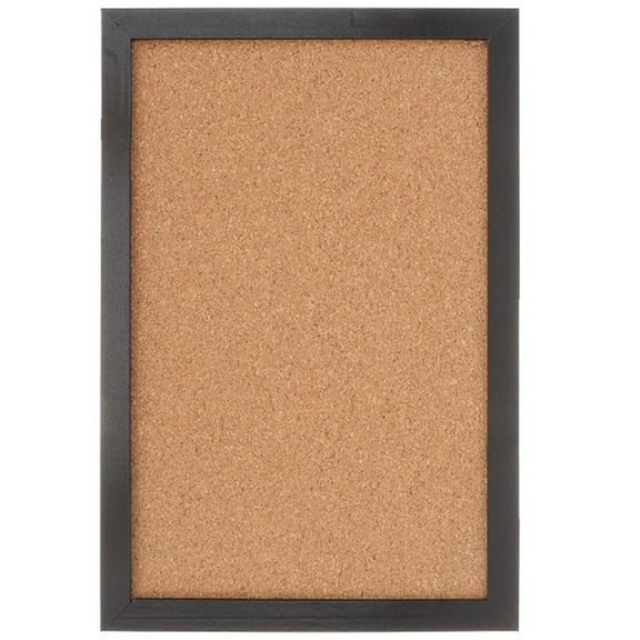 WRISTBIQUE Black Framed Cork Board for Office and Home Use Message and Memo Reminder Display
