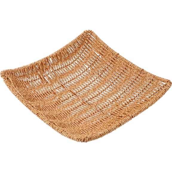 WRISTBIQUE Snack Serving Tray Bread Storage Plastic Light Brown 1Pcs Household Users