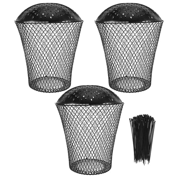 WRISTBIQUE Ground Worm Composter Bin Metal Black, with Ventilated Mesh Lid