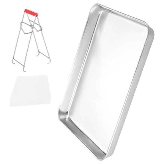 WRISTBIQUE Large Stainless Steel Baking Sheet Tray 26.5x20.5x1.2cm Rectangular for Family Cooking and Gatherings