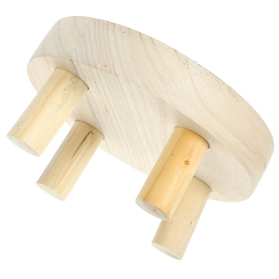 WRISTBIQUE Beige Wooden Plant Riser for Household Storage - Smooth Edges