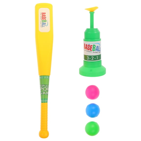 WRISTBIQUE Plastic Baseball Set 1 Set with Bat and , Lightweight with Smooth Touch, Available in Assorted Colors