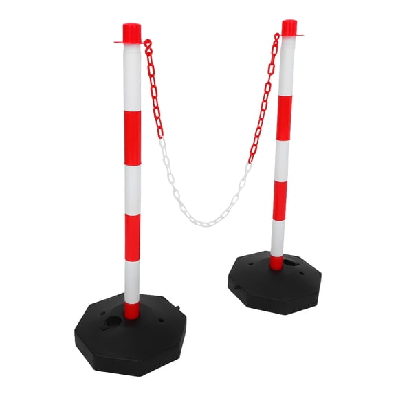 WRISTBIQUE 1Set Plastic Safety Post with Rubber Base Easy Setup for Roadblocks Garages and Parking Areas