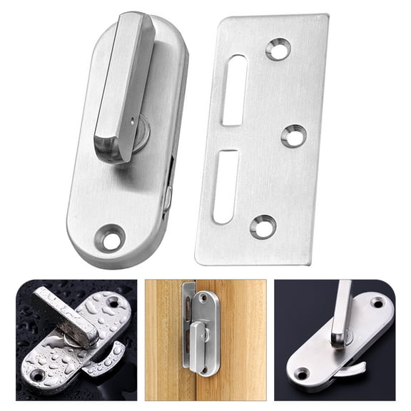 WRISTBIQUE Security Door Latch 304 Stainless Steel Silver Easy Install Heavy Duty