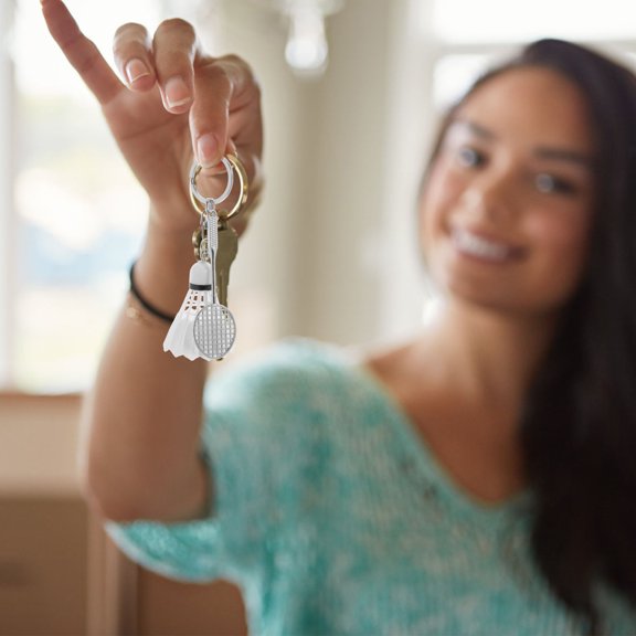 WRISTBIQUE Simulated Badminton Keychain Multi 1Pack