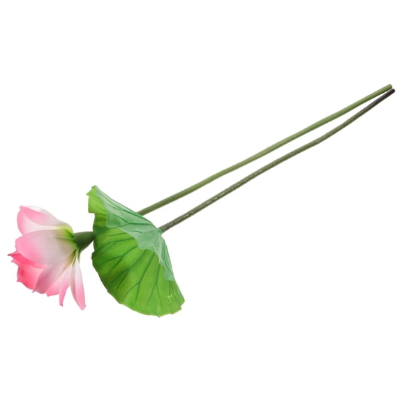 WRISTBIQUE 1Set Simulated Lotus Stems Artificial Water Lily Floating Flower Decor for Outdoor Pond and Home