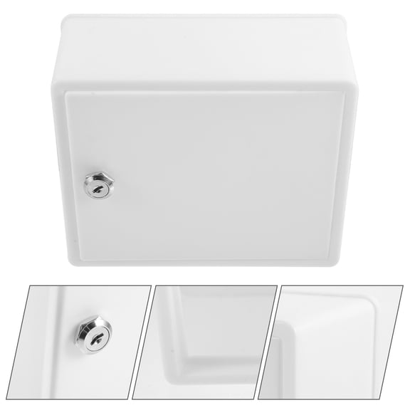 WRISTBIQUE White Plastic Wall Mount Mailbox with Lock Secure Storage for Outdoor Use