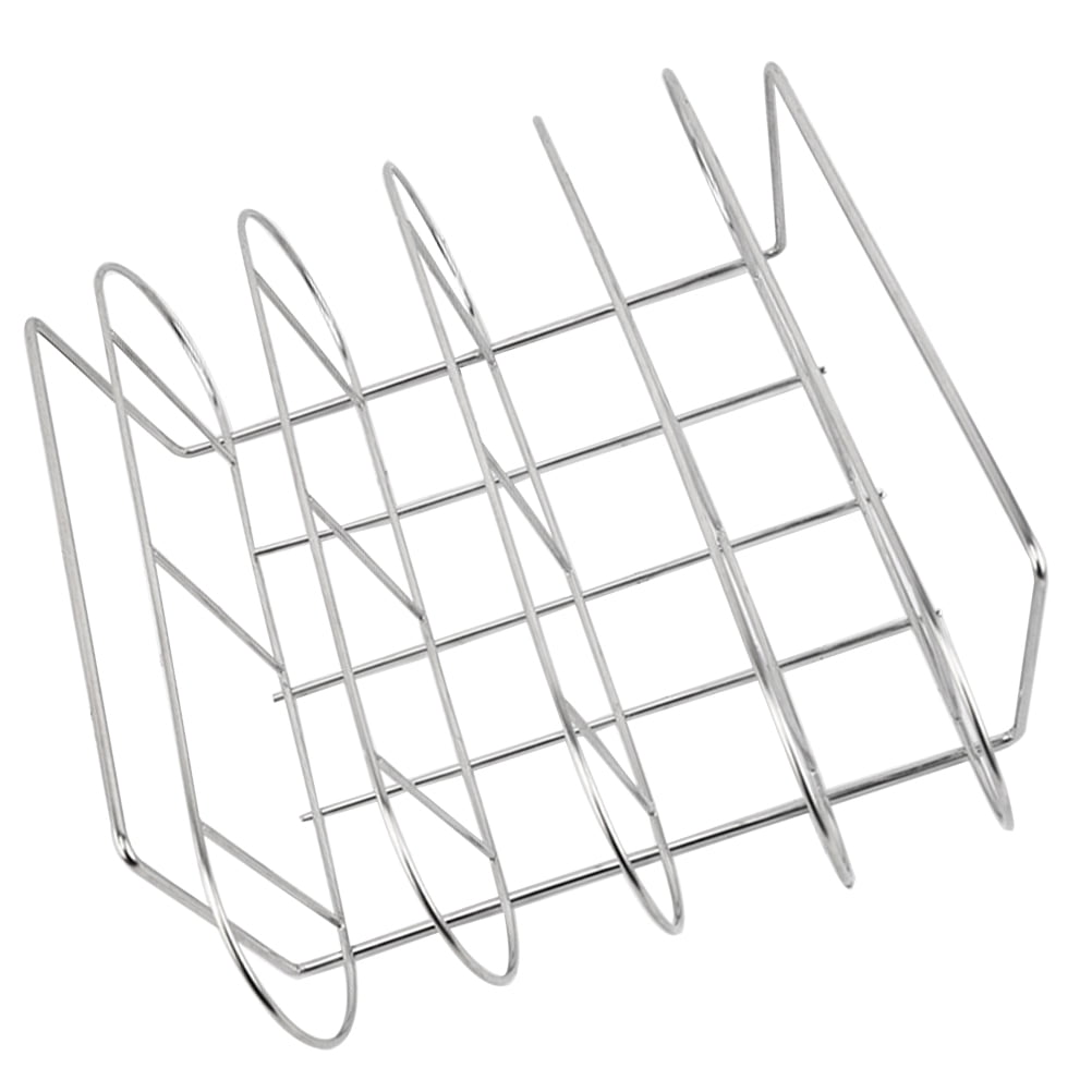 WRISTBIQUE Grill Rack for Bbq Household Rib Rack Stainless Steel Silver ...