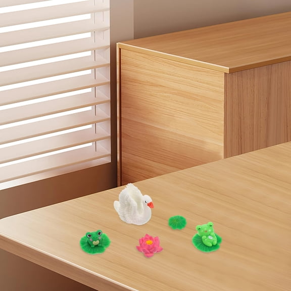 WRISTBIQUE Frog Ornament Multi Resin Mini Animals Figures 1 Set