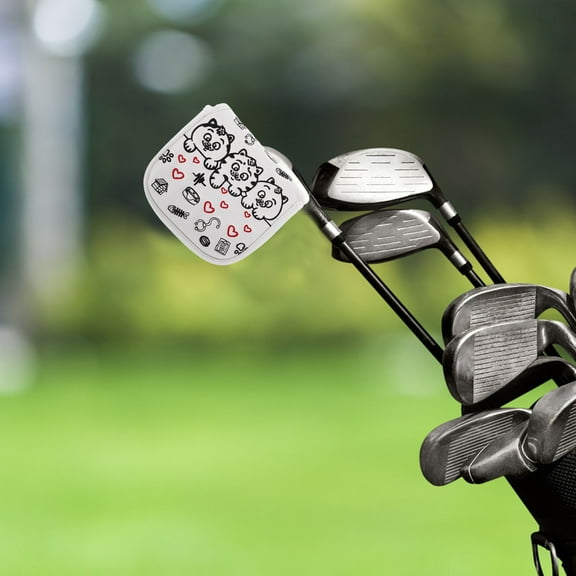 WRISTBIQUE Head Covers White Crystal Velvet 1Pack