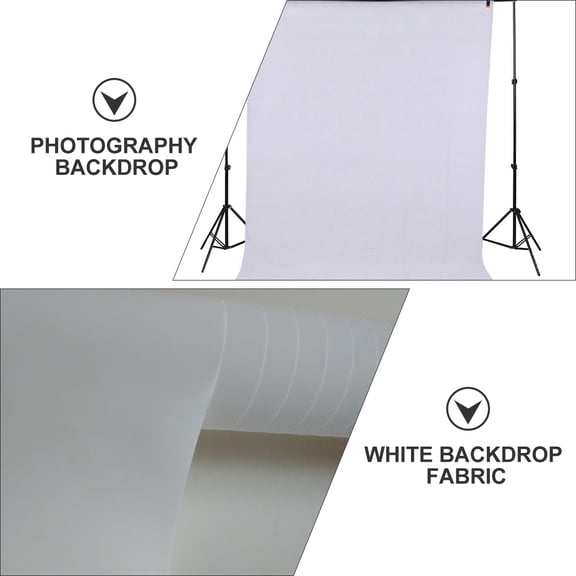 WRISTBIQUE White Rectangular Photography Backdrop Cloth 59x35in Modern Style Background for Studio and Photo Shoots