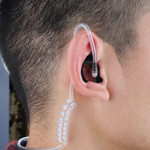 WRISTBIQUE 2 Pairs Silicone Earpiece Insert for Acoustic Coil Tube Headset