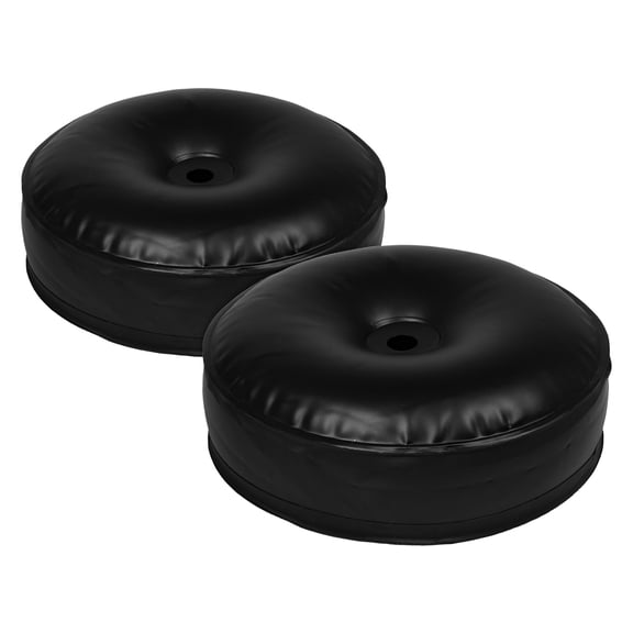 WRISTBIQUE 2Pcs Inflatable Dumbbells Adjustable Water Sand Fillable PVC Fitness Equipment Black