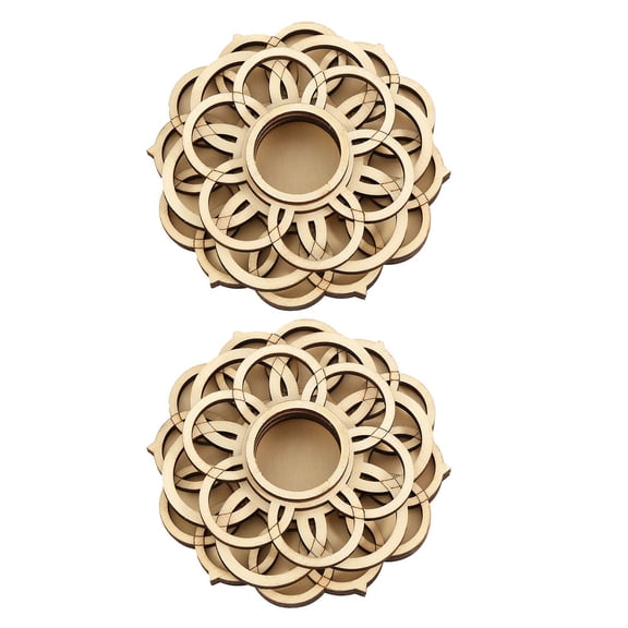 WRISTBIQUE 2 Pcs Wooden Crystal Stand, Khaki Sphere Holder Display Base for , Orb, Home Decor, Photography Prop